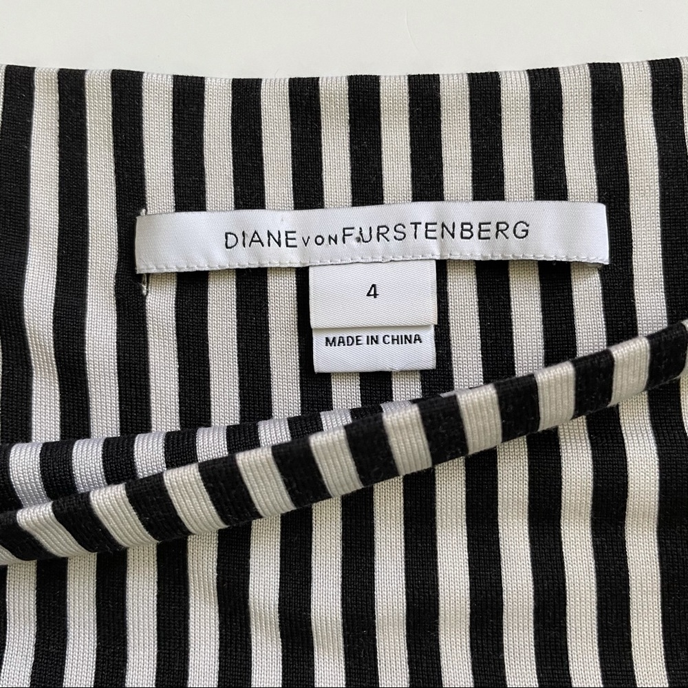 Diane Von Furstenburg Blue, Black, White Dress - Picture 9 of 12